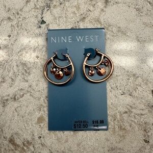 New Nine West Rose gold‎ color earrings